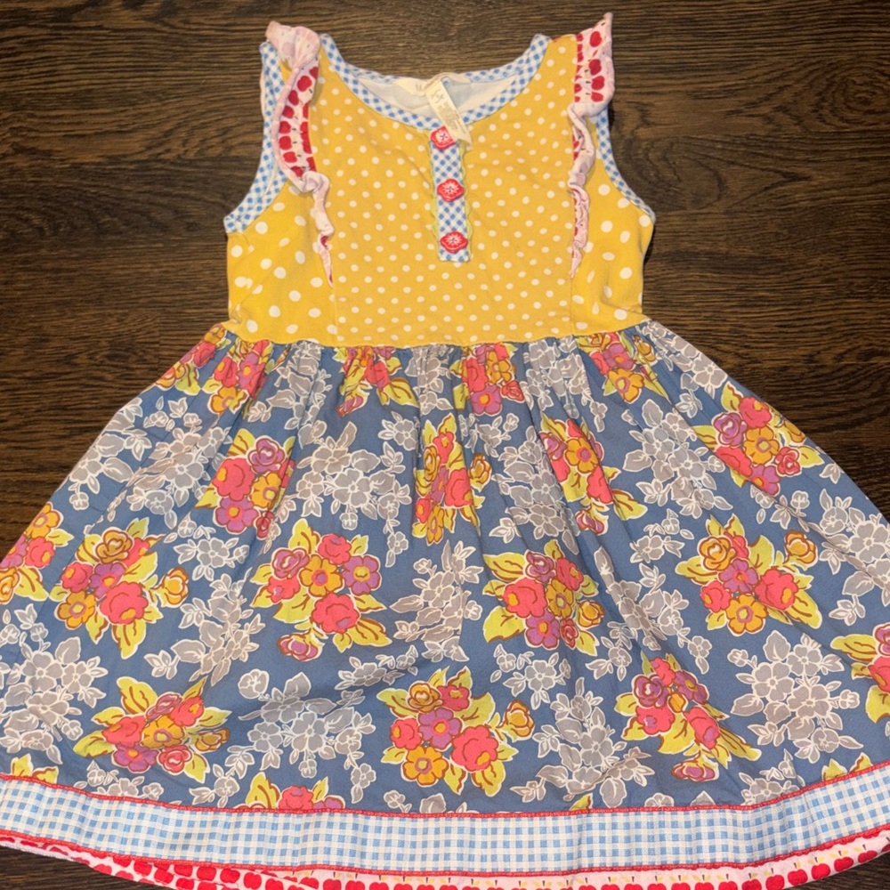 Matilda Jane Yellow and Blue Floral Kids Dress